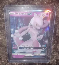 Pokemon Mewtwo GX TCG Holo Ultra Rare Card Hidden Fates 31/68 - Image 2