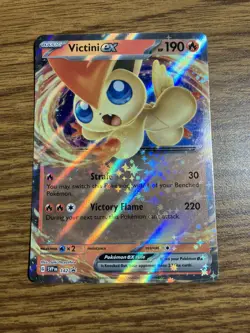 Victini EX 142 Scarlet & Violet Promo Holo Pokemon TCG Card NM Black Star - Image 1