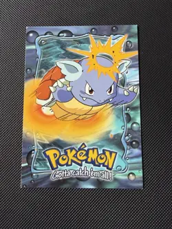 1999 Topps Pokemon Wartortle #07 Stage 2 E8 of 12 Blue Logo - Excellent - Image 1