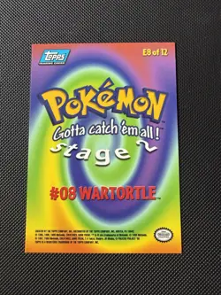 1999 Topps Pokemon Wartortle #07 Stage 2 E8 of 12 Blue Logo - Excellent - Image 2