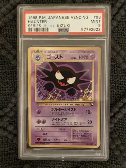 1998 POKEMON JAPANESE VENDING SERIES III-ILL. KIZUKI #93 HAUNTER PSA 9 - Image 1