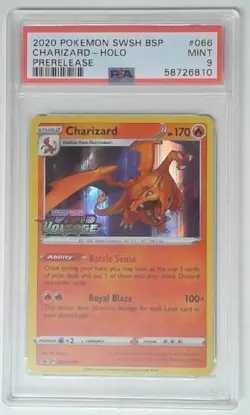 1x V0034: 2020 Charizard - SWSH066 - Prerelease - Holo Rare - SWSH: PSA: 9: MIN - Image 1