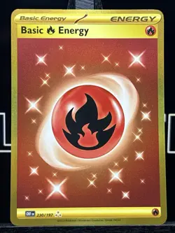 Pokemon Obsidian Flames Fire Energy 230/197 Hyper Rare Gold Holo Textured NM/M - Image 3