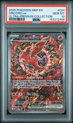 2025 POKEMON MEP EN-ME BLACK STAR PROMO #024 ORICORIO EX PSA 10 - Image 1