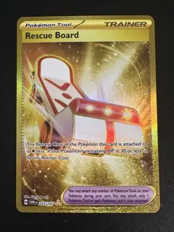 Rescue Board 225/167 Pokemon Twilight Masquerade Gold Hyper Rare Holo NM - Image 1