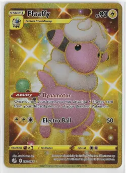 POKEMON SWSH - Fusion Strike NM Secret GOLD Hyper Rare SHINY Holo #280 FLAAFFY - Image 1