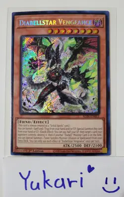 YuGiOh TCG Diabellstar Vengeance (Secret rare) ALIN-EN011 1st Edition Mint - Image 1
