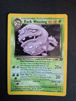 🔥 Pokemon TCG Dark Weezing 14/82 Holo Rare Team Rocket Card 🔥 - Image 1