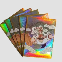 60PCS Trading Card ONE PIECE Luffy Iridescent OPCG Card Sleeves 66X91mm Standard - Image 1