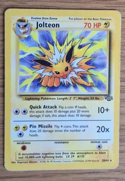 Pokemon TCG Jolteon Jungle 20/64 Non-Holo Card Unlimited Rare, LP - Image 1