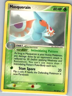 Masquerain 39/107 Non Holo Deoxys - Pokemon Card - NM - Image 1