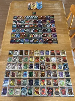 Bakugan Battle Brawlers Lot Of 66 Thick Magnetic 61 Thin Cards 127 Total Cards - Image 1
