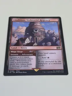 0285 Lindblum, Industrial Regency Final Fantasy MTG Card Rare FIN FFIX Land Town - Image 3