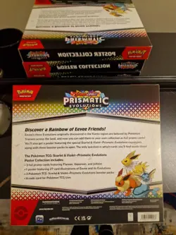 Prismatic Evolutions 3 Pack Poster Collection Scarlet & Violet Pokemon Cards New - Image 3