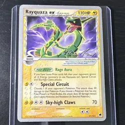 Pokemon TCG Rayquaza EX 97/101 Rare Delta Species World Championships 2007 - Image 1