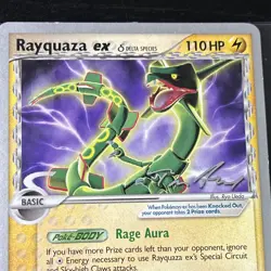 Pokemon TCG Rayquaza EX 97/101 Rare Delta Species World Championships 2007 - Image 2