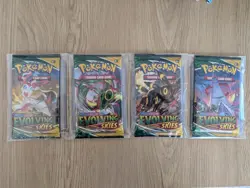 Pokemon TCG Sword & Shield Evolving Skies Art Set Booster Pack x4 Sealed - Image 1