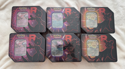 Pokemon Destined Rivals Team Rocket Tins Set of 6 Sealed Mewtwo Nidoking Persian - Image 1