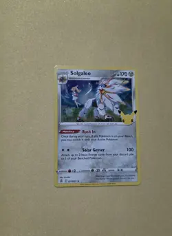 Pokemon TCG Solgaleo 021/025 Holo Rare Celebrations 25th Anniversary - Image 1