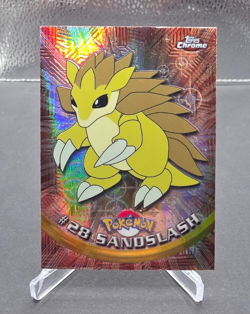 1999 Topps Chrome Pokemon Sandslash Spectra-Chrome Refractor Card #28 - Image 1