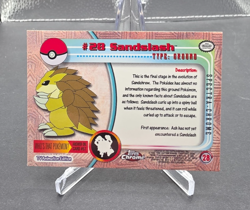 1999 Topps Chrome Pokemon Sandslash Spectra-Chrome Refractor Card #28 - Image 2