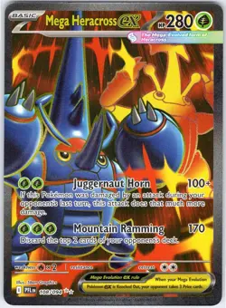 MEGA HERACROSS EX 108/094 PFL PHANTASMAL FLAMES ENGLISH POKEMON NEAR MINT - Image 1