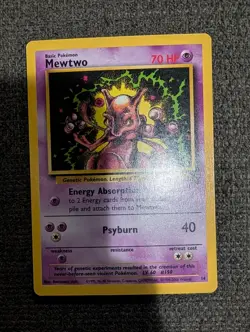 Mewtwo Black Star Promo #14 Pokemon Card MP-LP WOTC Vintage - Image 1