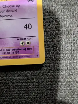 Mewtwo Black Star Promo #14 Pokemon Card MP-LP WOTC Vintage - Image 3