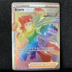 Brawly 212/198 Chilling Reign NM Full Art Secret Rainbow Rare Pokemon Card - Image 1
