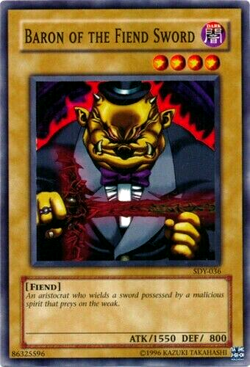Baron Of The Fiend Sword SDY-036 Yu-Gi-Oh! Card Unlimited Near Mint Condition - Image 1