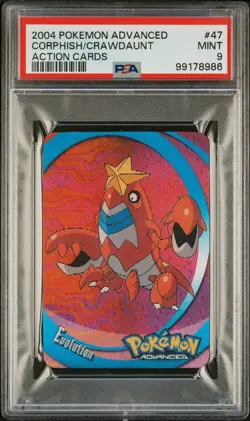 Corphish / Crawdaunt #47 Advanced Action Cards Lenticular Pokemon - PSA 9 MINT - Image 1