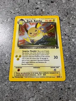 Pokemon TCG Cards Dark Raichu 83/82 Team Rocket Secret Rare Holo NM - Image 5