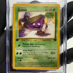 CGC 9 Pokemon Card Grimer 57/82 1.Edition Team Rocket English Karte [9] - Image 3