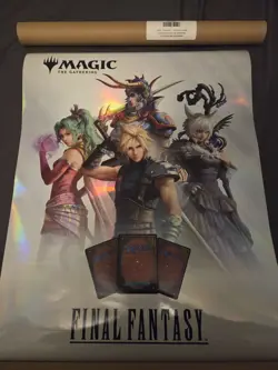 MTG FINAL FANTASY Store FOIL ART Promotional Poster 18x24 Magic The Gathering - Image 1