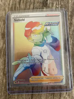 Siebold 221/198 Rainbow Secret Rare Chilling Reign Trainer Pokemon Card - NM - Image 1