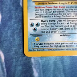 Pokemon Card | 2/102 Blastoise 1999 Base Set Holo Rare WOTC Vintage Unlimited - Image 5