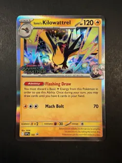 Iono's Kilowattrel SV182 Journey Together Pokemon Prerelease Promo Stamped - Image 1