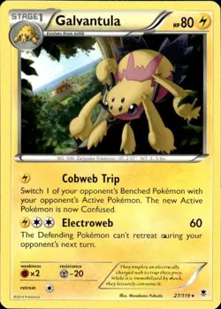 Pokemon Galvantula XY - Phantom Forces 27/119 Light Play LP+ or Better - Image 1