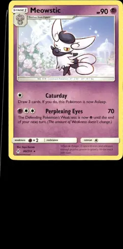 Pokemon Meowstic SM - Unbroken Bonds 80/214 Light Play LP+ or Better - Image 1