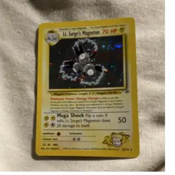 Lt. Surge's Magneton Pokemon Gym Heroes holo rare 8/132 70hp 2000 - Image 1