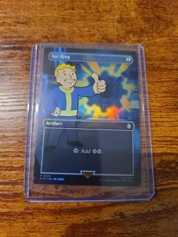 NM Sol Ring (0359) *FOIL* BORDERLESS VAULT BOY Fallout MTG - Image 1