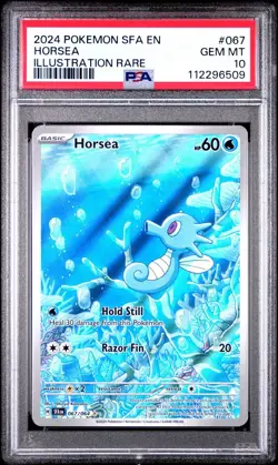Horsea PSA 10 GEM MINT 067/064 Shrouded Fable Pokemon Illustration Rare 067 - Image 1