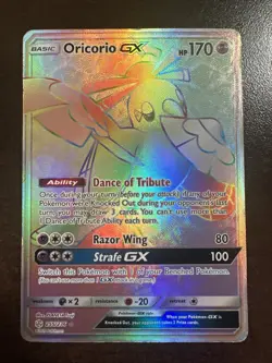 Oricorio GX 255/236 Pokemon TCG Cosmic Eclipse MP EDGE DING - Image 1