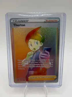 Pokemon TCG Thorton 210/196 Swsh11: Lost Origin Secret Rare Rainbow NM - Image 1