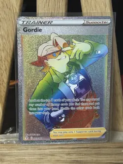 Gordie (Secret) 223/203 Pokemon SWSH07: Evolving Skies Rainbow Rare NEAR MINT NM - Image 1