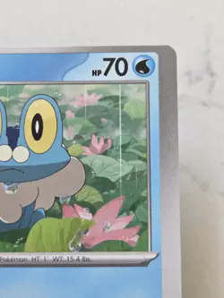 #056/197 Froakie Pokemon TCG SV03: Obsidian Flames NM **Ink Dot Miscut ERROR** - Image 5
