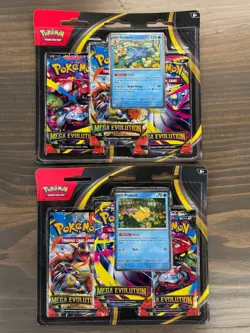 Pokemon Mega Evolutions ME01 3-Pack Blister Set of 2! Brand New - Image 1