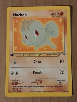 Pokemon Machop 73/105 1st Edition NEO Destiny LP-NM See Pictures - Image 1