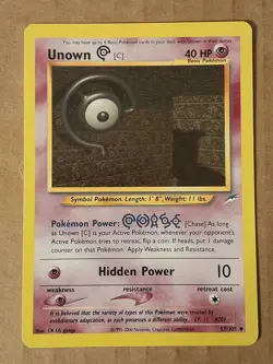 Pokemon Unown C 57/105 NEO Destiny LP-NM See Pictures - Image 1