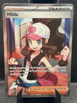 Hilda 164/086 Holo Ultra Rare White Flare Pokemon Near Mint - Image 1